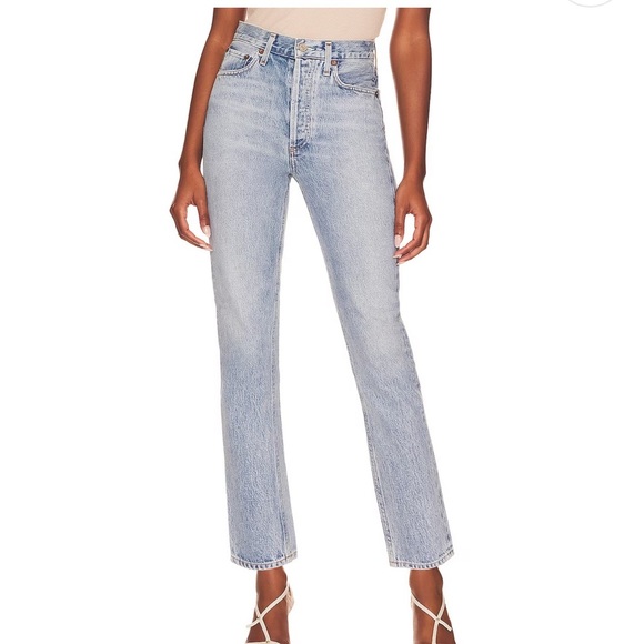 AGOLDE Riley High Rise Straight Crop in Renewal 23 - Picture 4 of 11